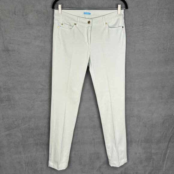 J Mclaughlin Pants Womens 6 Mint Green Lexi Jeans Pockets Stretch Casual Preppy - Picture 1 of 13